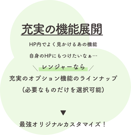 充実の機能展開